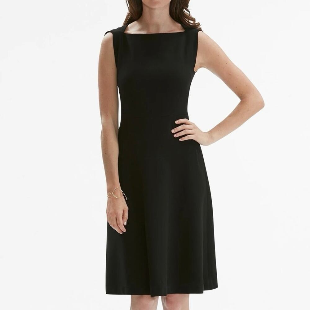 M.M.LaFleur Pauline Dress Black Fit and Flare Career Dress Size 12